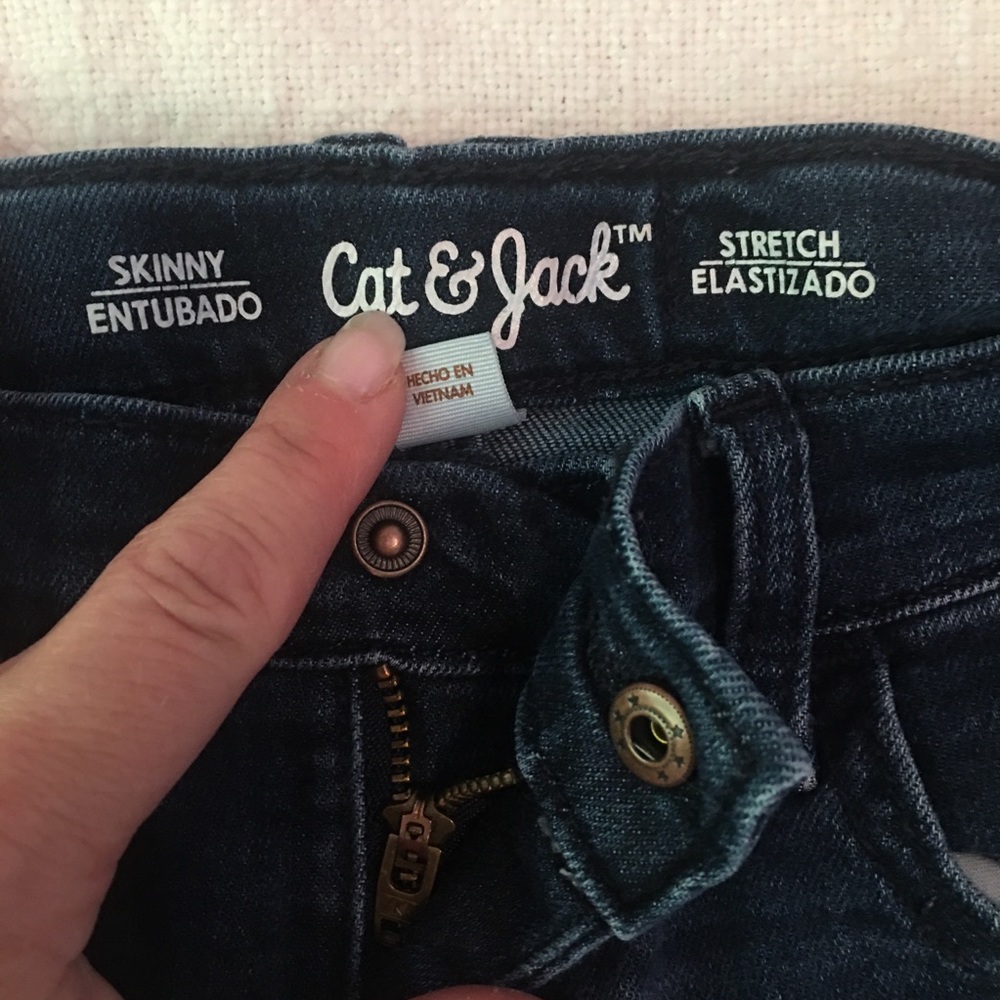 💙 Cat & Jack Skinny Fit Boys Jeans Size 10 - Picture 4 of 10